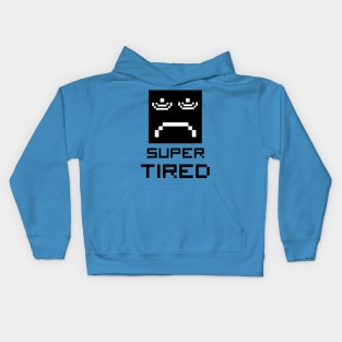 pixel face is super tired Kids Hoodie